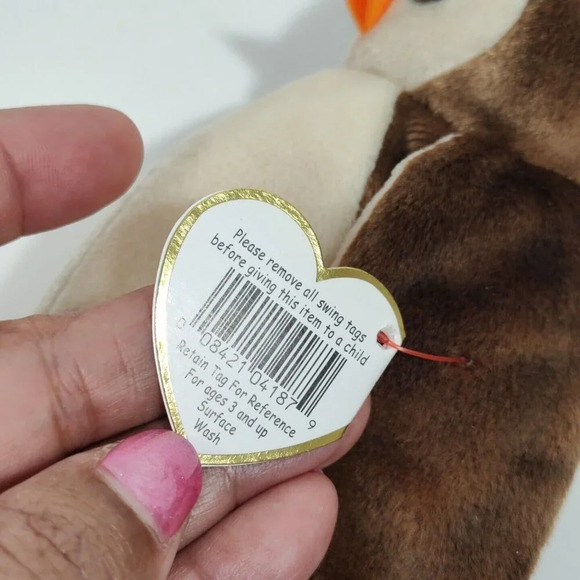 Ty Beanie Babies Original Wise Owl Brown Plush Toy with Hang Tag Class of '98 - Picture 8 of 8